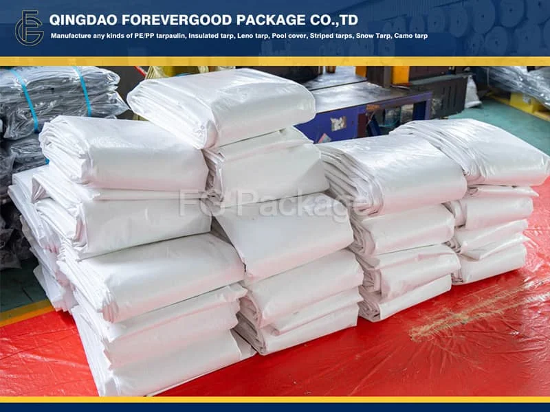 White Fabric PE Tarpaulin Sheets