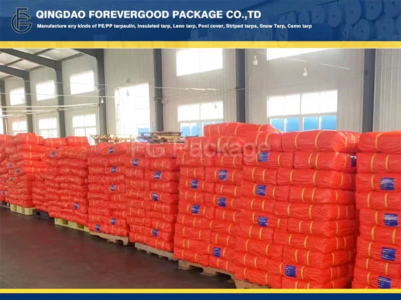 China Supplier Orange PP Raffia Tarpaulin Sheet